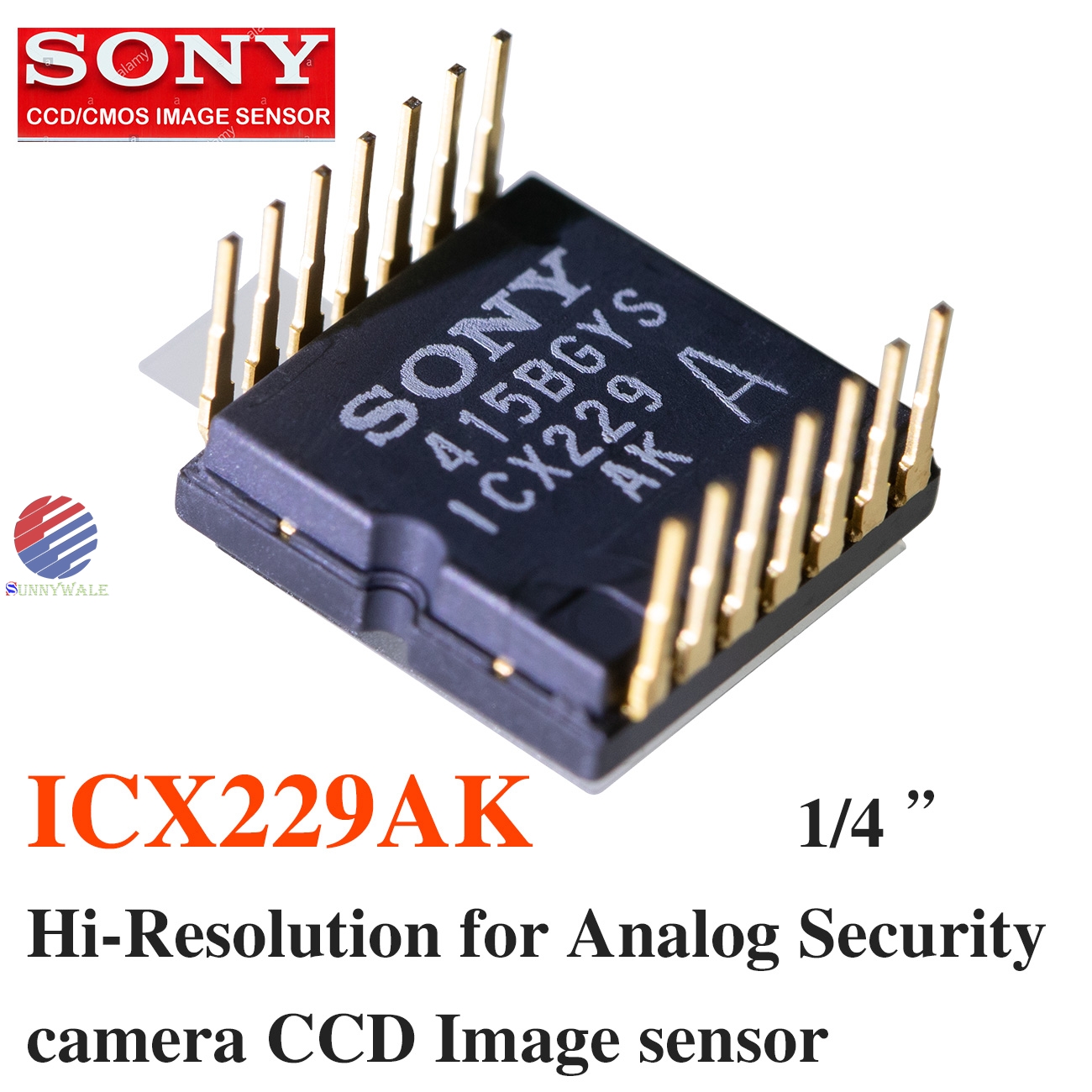 ICX229AKA, SONY High resolution CCD, SONY High resolution CCD sensor, 1/4-inch CCD image sensor, PAL color video analog security camera chip