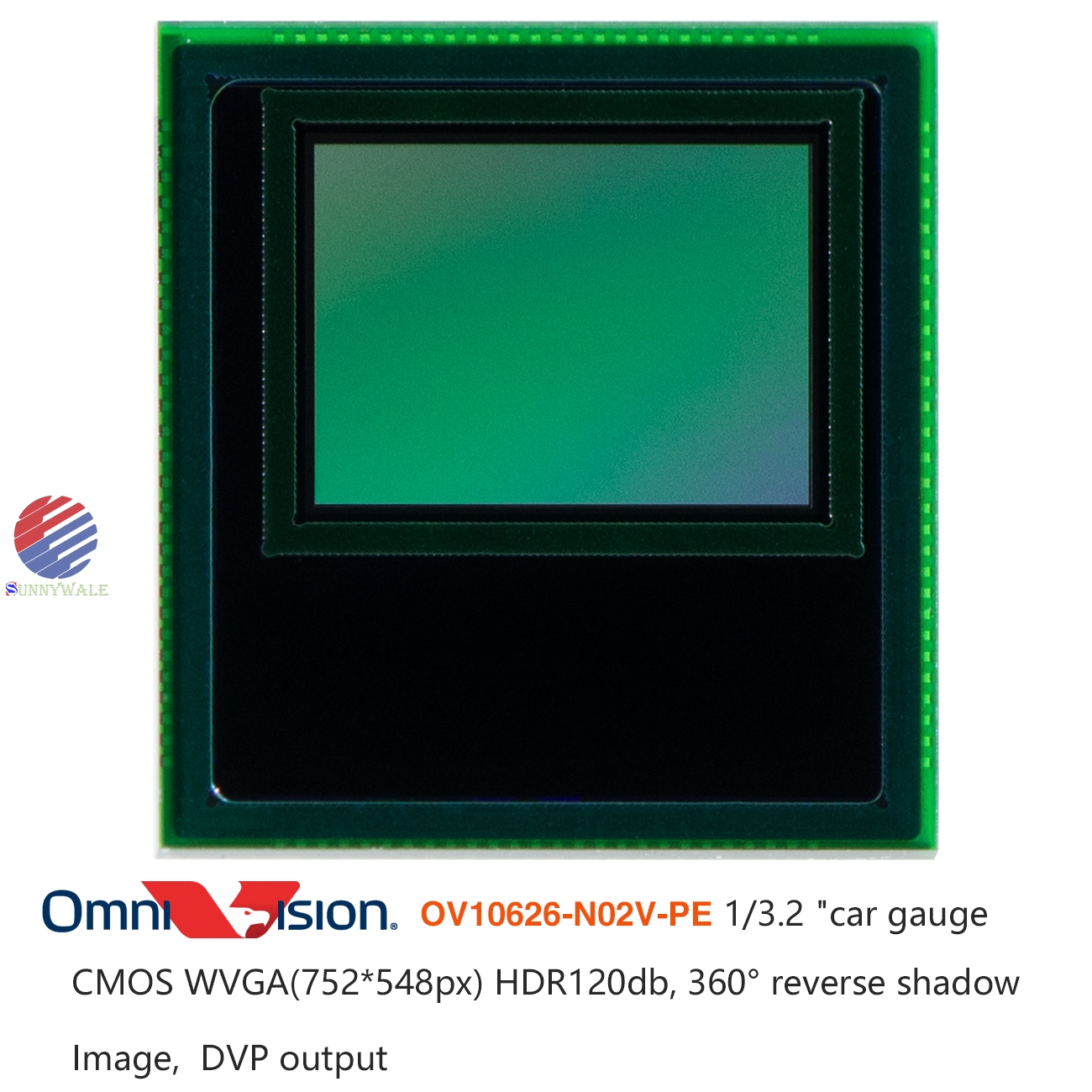 OV10626, OmniVision, 1/3.2 WVGA(752*548), automobile  grade 360° astern image, CMOS sensor image sensor, car rear view, surround view car vision system image sensor