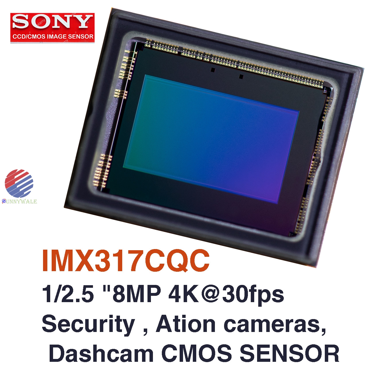 IMX317CQC, SONY 1/2.5 sensor, 8MP square pixel cmos, HD 4K@30fps, action camera dashcam image sensor, MIPI interface sensor, CSI-2 high-speed serial interface，CAR DVR sensor