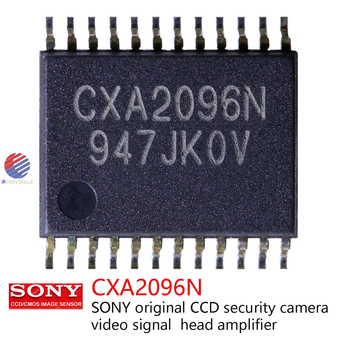 CXA2096N, SONY digital  head amplifier, SONY CDX3142R supporting IC, analog security camera video driver IC