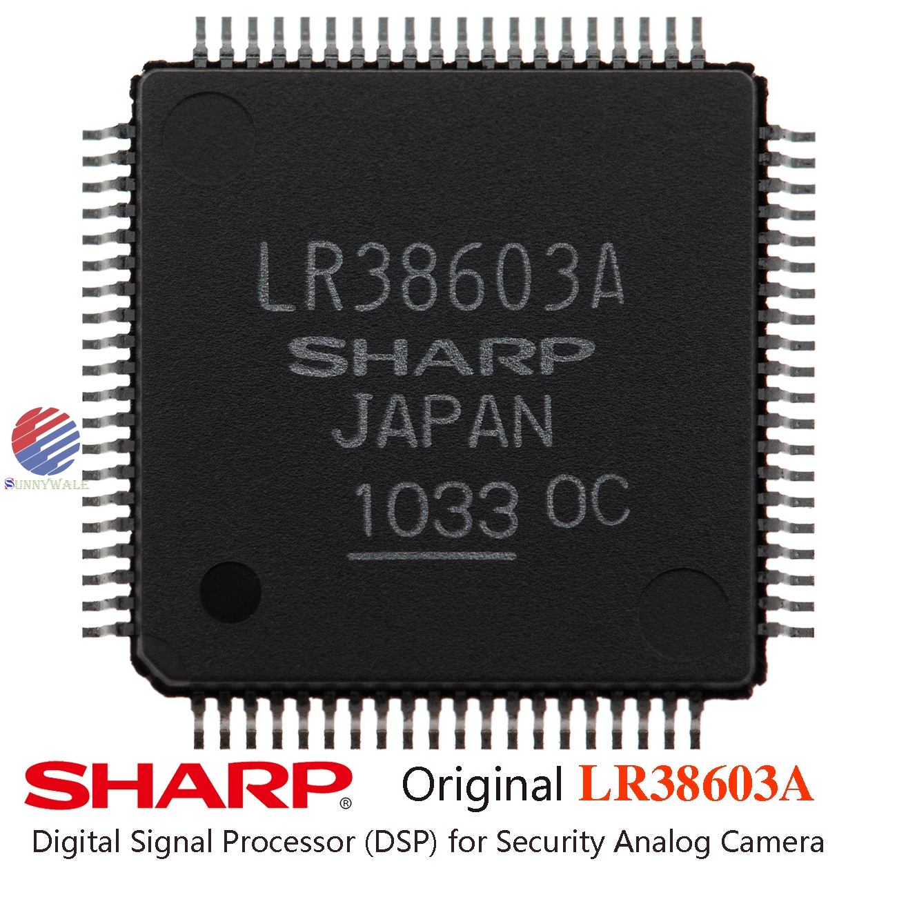 LR38603A, SHARP Digital Signal Processor, for analog Securiti Color CCD Cameras，Sharp analog security camera general DSP