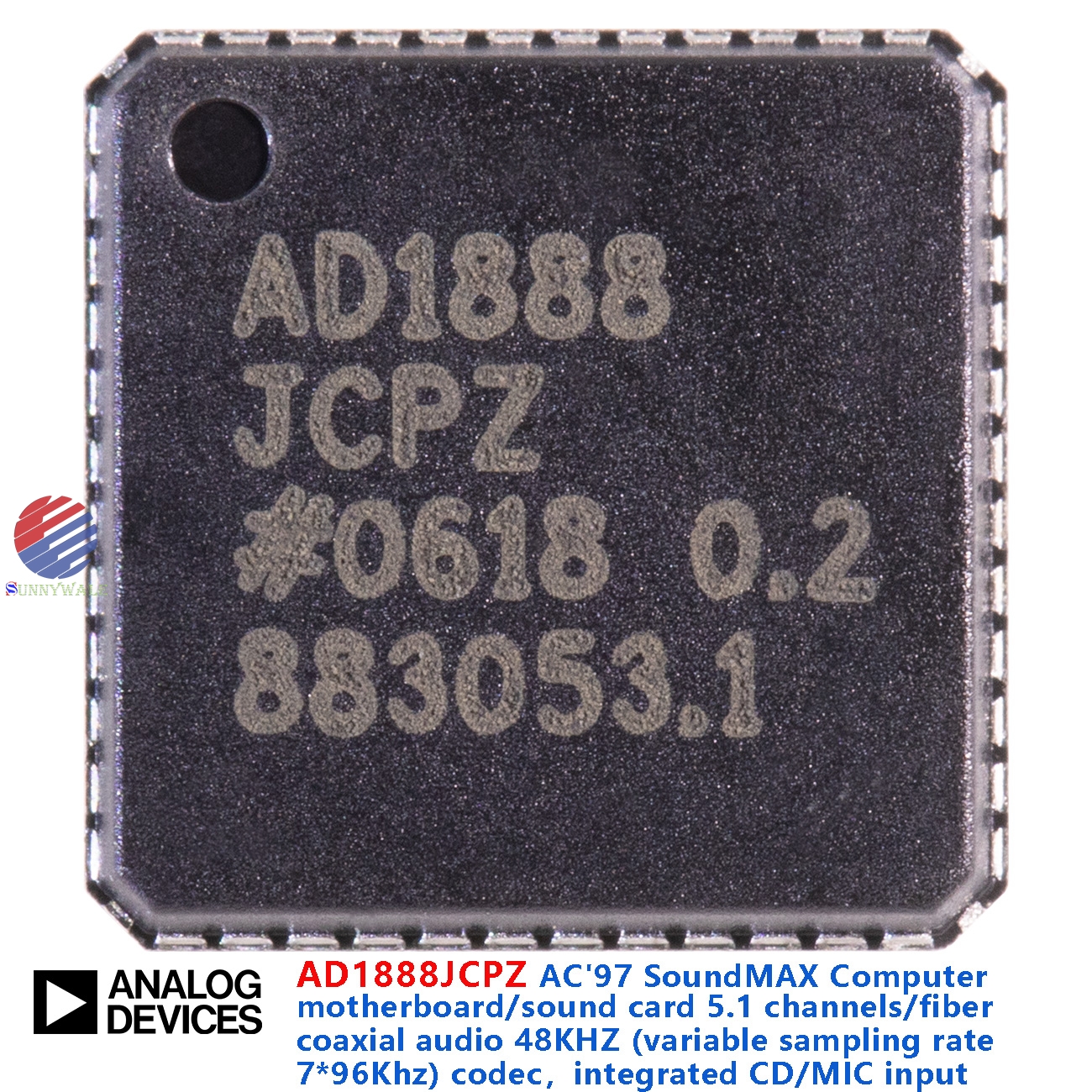 AD1888JCPZ, ADI digital audio codec, AC