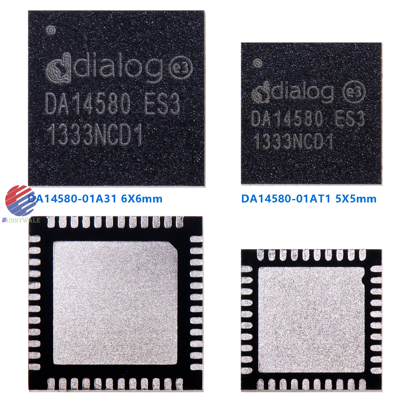 DA14580-01AT, DA14580-01A3, Dialog 2.4GHz, Bluetooth Rev4.2 standard IC, 2.4G wireless transceiver, 2.4G Bluetooth chip, Bluetooth mobile portable terminal device，Bluetooth communication connection