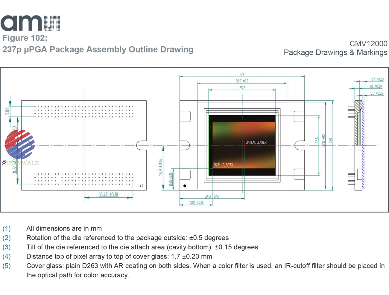 Monochrome CMOS image sensor